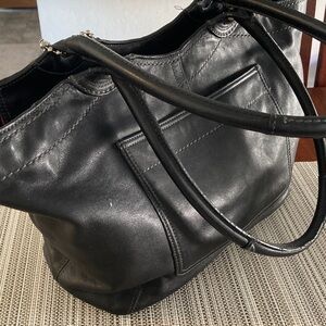 Coach retro Black Leather Shoulder Bag